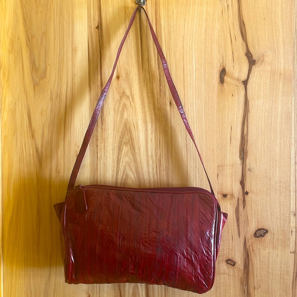 RARE Eelskin Oxblood red bag‎